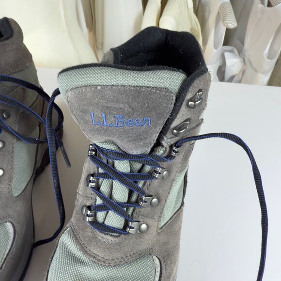 LL Bean Boots Womens 8M Primaloft Hiking Blue Gray hiking walking comfort S04113 - Picture 7 of 11